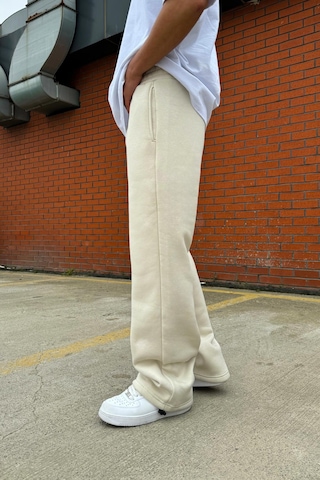 Flaw Ayarlanabilir Paça Basic Baggy Eşofman Altı Bej Bej