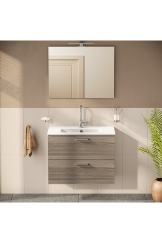 Vitra Mia 75101 Banyo Dolabı Seti, Çekmeceli, 80 Cm, Cordoba Cordoba