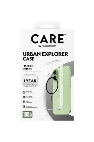 Care By Panzerglass Flagship Apple Uyumlu iPhone 17 Transparent Urban Explorer Siyah Magsafe Kılıf