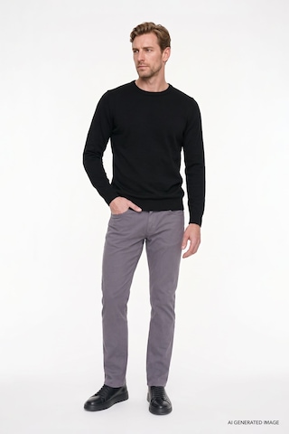 AC&Co / Altınyıldız Classics Slim Fit Dar Kesim Pamuklu Esnek Chino Erkek Pantolon Antrasit