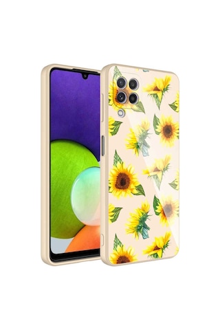 Samsung Uyumlu Galaxy M22 Kılıf Kamera Korumalı Desenli Sert Silikon Zore Epoksi Kapak NO2