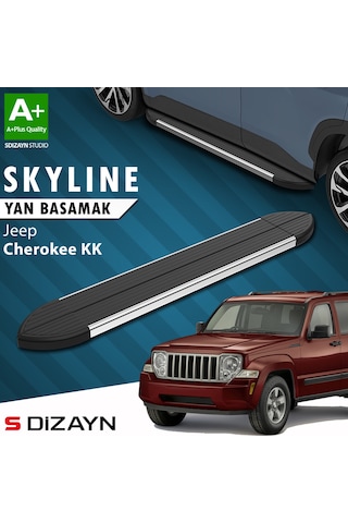 S-dizayn Jeep Cherokee Kk Skyline Krom Yan Basamak 153 Cm 2008-2012 A+ Kalite