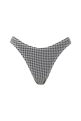 Good American Gingham Desenli Bikini Altı Siyah Gingham