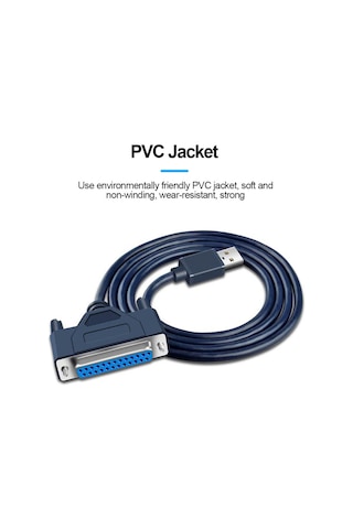 Usb Lpt Yazıcı Dnüştürücü Kablosu 1 Metre