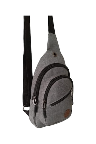 Çapraz Askılı Göğüs Ve Sırt Çantası, Body Bag Omuz Çantası Gri