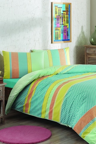 Özdilek Floretta Colore Çift Kişilik Nevresim Takımı 43136 Mavi