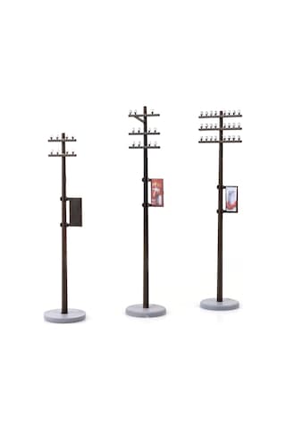 Ruicoo Dayanıklı Plastik Telgraf Direği Seti - 3 Adet, 1/100 Ölçekli Maket Aksesuarı