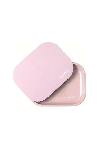 Willowhaven Pembe Manyetik Kapaklı 7x5.5 İnç Portatif Metal Rulo Tepsi - Dayanıklı Pvc Taşıma Organizer