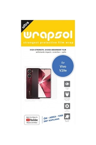 Vivo V29e Ön Arka Ve Yanlar 360 Derece Tam Kaplama Poliüretan Film