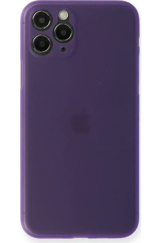 Newface Apple iPhone Uyumlu 11 Pro Max Kılıf Pp Ultra İnce Kapak - Mor Belirtilmemiş