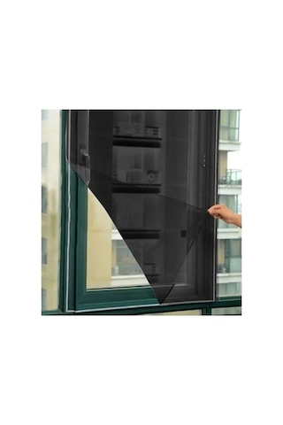 Tu Tek Kanat Siyah Yıkanabilir Sökülüp Takılabilir Sineklik - 75 X 125 Cm