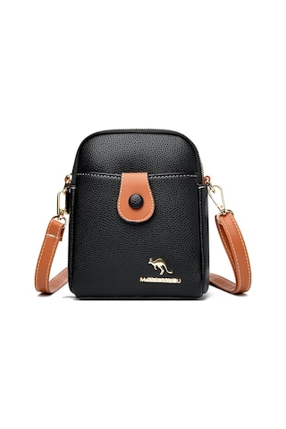 Pu Cep Telefonu Çantası Kadın Yeni Stil Şık Ve Zarif Çapraz Askılı Küçük Çanta Bozuk Para Cüzdanı Niş Kadın Çantasısiyah Diğer