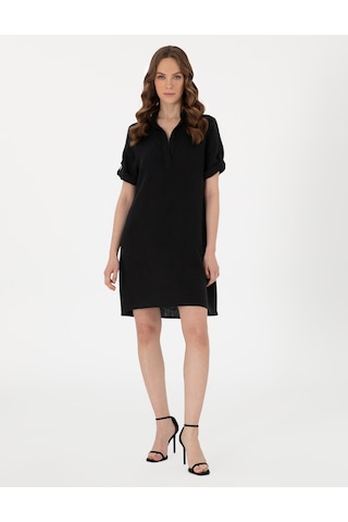 Pierre Cardin Kadın Siyah Elbise Dokuma 50309345-vr046