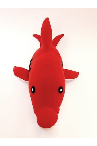 Joytoytr Peluş Yunus Balığı Oyuncak 45 Cm Oyun Arkadaşı Yerli Üretim Kırmızı