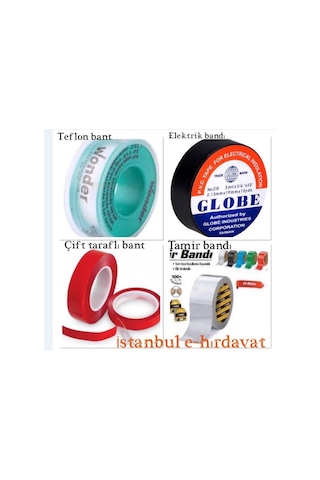 Çift Taraflı Bant + Tamir Bandı + Teflon Band + Elektirk Bandı