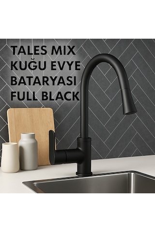 Tales Mix Kuğu Evye Bataryası Full Black Siyah
