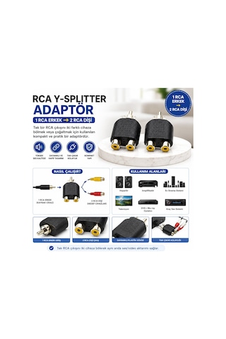 Krt-1133 Rca Rca Aparat Bağlantı Çevirici- 100'li Paket Diğer