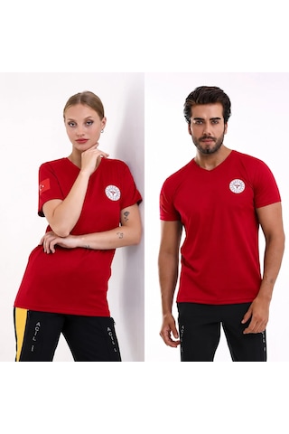 Acil Sağlık Dry Touch Unisex Kısa Kol Tshirt - Kırmızı