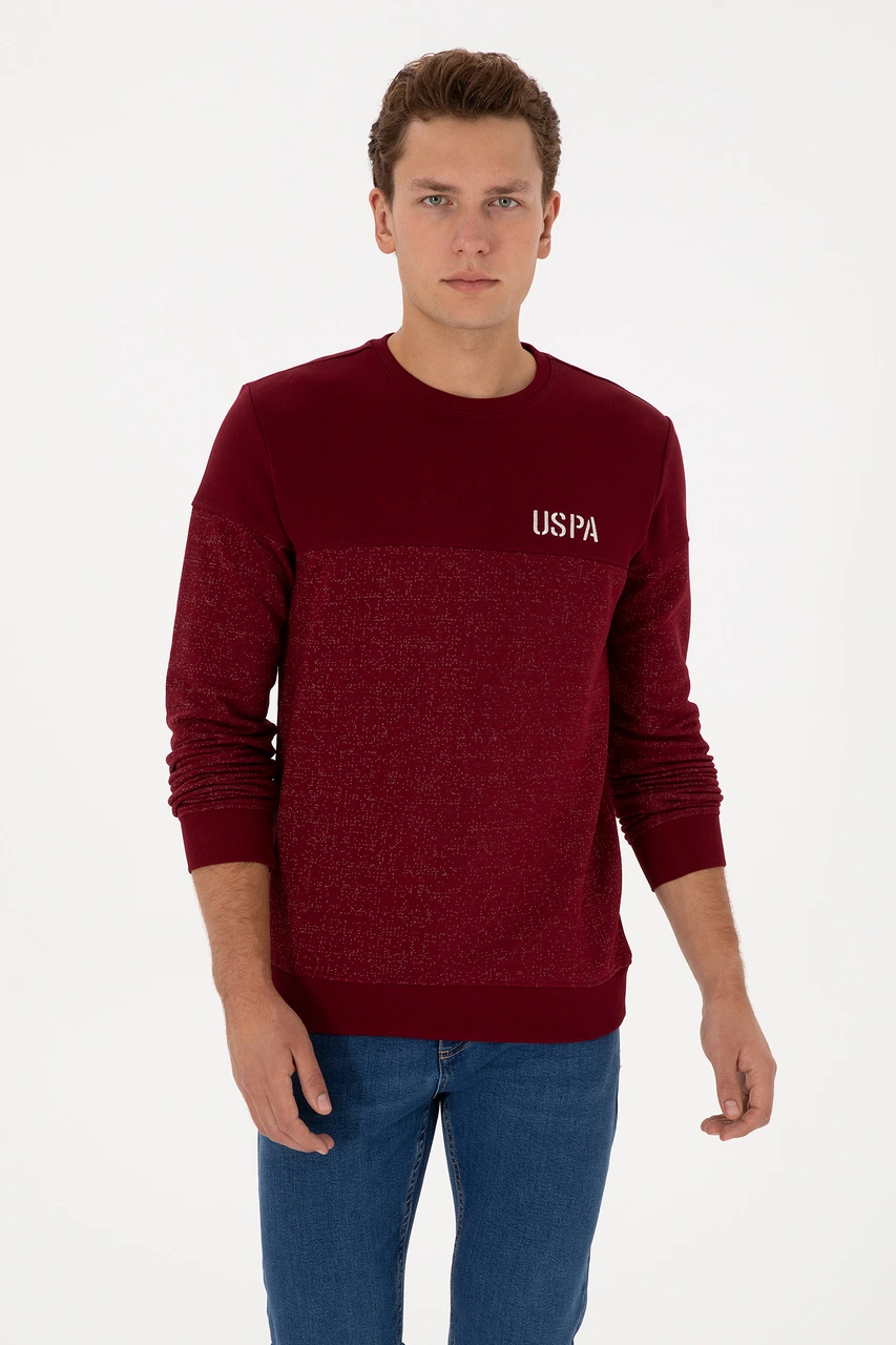 U.S. Polo Assn. Erkek Regular Fit Bisiklet Yaka Bordo Sweatshirt 50316380-VR014