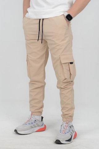 Edwoxmen Erkek Slim Fit Cepli Beli Ve Paçası Lastikli İnce Spor Pantolon Bej Edw071-bej Bej