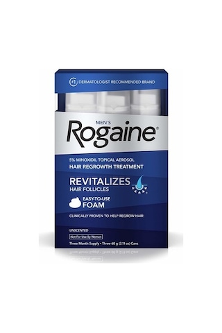 Rogaine Men Hair Regrowth Treatment Köpük 3 x 60 ML Rogaine Men Hair Regrowth Treatment Köpük 3 x 60 ML