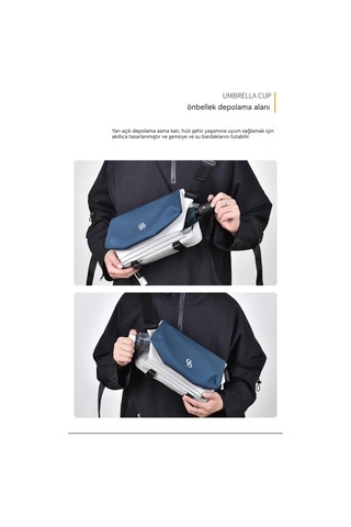 Erkekler İçin Şık Ve Fonksiyonel Omuz Çantası Modaya Uygun, Rahat Ve Çok Amaçlı Erkek Göğüs Çantası, High-end Tasarım İle Günlük Kullanım İçin Pratik Erkek Omuz Askılı Çanta Lacivert