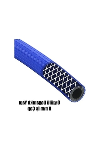 15 Metre Uzunlukta Çelik Hava Hortumu - 8 Mm Kalınlık, Mavi Renk 0 - 10 CM