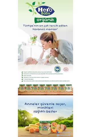 Hero Baby Organik Kayısılı 4+ Ay Kavanoz Maması 120 G