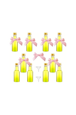 Willowhaven Golden 36 Parça 50 Ml Kapaklı Şeffaf Plastik Mini Likör Şişeleri