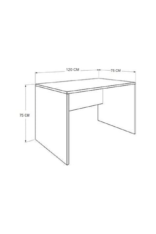 Kobiç Ofis Çalışma Masası 120x75x75 Cm Beyaz