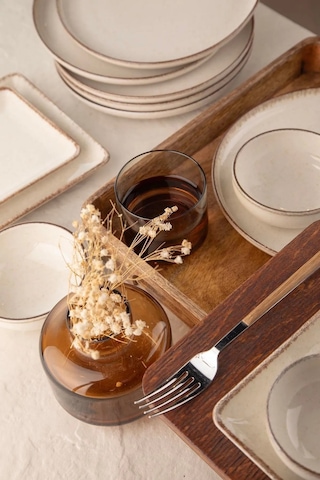 Kütahya Porselen Moderna Kahvaltı Takımı Tarçın 14 Parça 6 Kişilik Mod14kh730p02 Çok Renkli