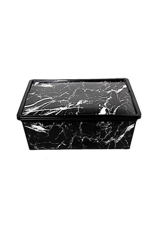 Trend Box Black Marble- Dekoratif Saklama Kutusu 10 Litre