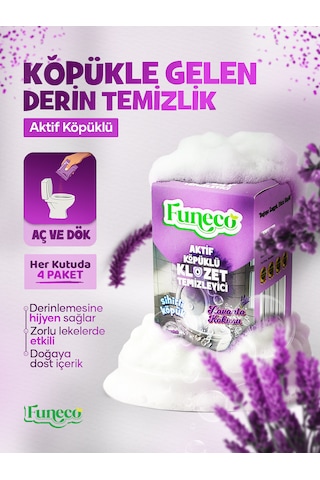 Klozet Tuvalet Wc Temizleyici, 300g, Aktif Köpüklü, Ekolojik Doğa Dostu, Aylık Paket, Lavanta