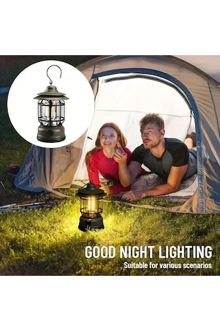 Bluetooth Hoparlör Özellikli Dimerli Led Kamp Lambası Hs66 5332 Çok Renkli