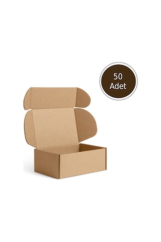 50 Adet 25x20x10 Cm E Dalga E-ticaret Karton Kutu , Kargo Kutusu