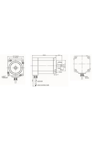 Stepperonline 23ıp65-20 Nema23 Step Motor 2nm 5a Ip65 Su Geçirmez Endüstriyel Stepper Motor Cnc Router Lazer Plazma Otomasyon
