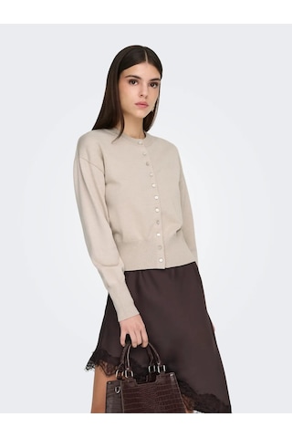 Only Onlmıo Ls O-neck Button Cardiga Kadın Hırka 15377295 Bej