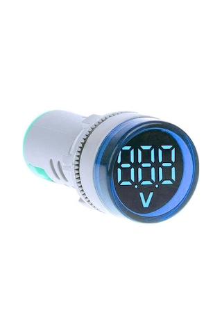 Momentum 22mm Voltmetre Sinyal Lambası 12-500VAC Mavi MB3-EV566