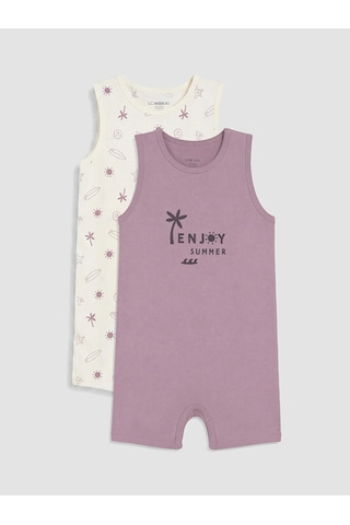 LC Waikiki Lcw Baby Bej Baskılı Erkek Bebek Tulum 2'li Lıght Beıge Prın