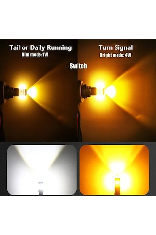 Fochsia 2pcs-氙气白 2 Adet Led Oto Lamba 3157 4157 3057 3156 54smd 3014 Ve 3smd 3030 Beyaz Kırmızı Turuncu Araç Dekorasyonu