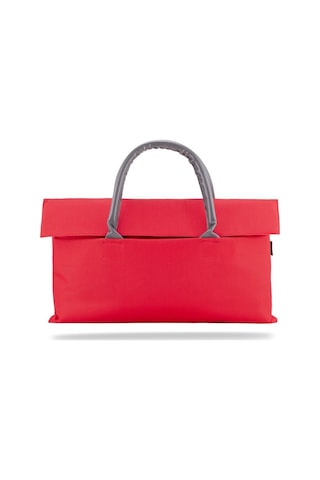 Classone Byn-el002 Wtxpro Su Geçirmez Kumaş 13-14 İnch Bayan Laptop, Notebook, Apple Uyumlu MacBook Air El Çantası- Tote Bag - Kırmızı