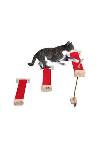 Tırmalamalı Kedi Basamağı Kedi Köprüsü Duvar Yürüyüş Yolu 2 Renk