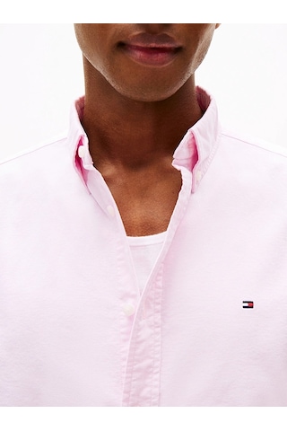 Tommy Hilfiger Solıd Herıtage Oxford Rf Shırt Erkek Pembe Uk Gömlek - Mw0mw35774