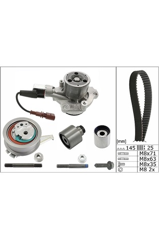 Triger Seti + Soketli Devirdaim Golf7 / A3 / Leon / Passat / Tiguan / Caddy / Transporter T6 13 Clha-clhb-dcxa-crlb-crkb-cuvc-cxxb-cxfa-cxha-cxhb-cxga-cxgb-cuub-cuuc-cuuf-dfsb-dfsc-dfse 1.6 Tdi-2.0 Tdi 1 Set