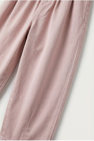 Magu Kız Çocuk Pamuklu Pembe Lastikli Bel Geniş Paça Pantolon