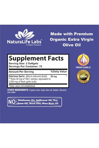 Odorles Garlıc 3000 Mg 120 Softgels