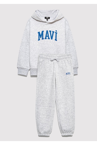 Mavi - Mavi Logo Baskılı Gri Eşofman Takımı 6t10004-88467 Gri