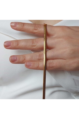 Altınbeyı 22 Ayar Altın Balıksırtı Bileklik 4mm Kalınlık 19 Cm 9.15 Gr. Aby22bl008 Çok Renkli
