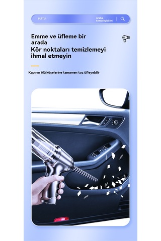 Üflemeli Entegre Akülü Elektrikli Süpürge-siyah 03