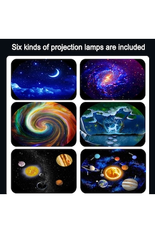 Bluetooth'lu Yıldız Galaksi Projektör Gece Lambası 7'si 1 Arada